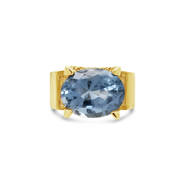 COPPER BEARING TOURMALINE AND DIAMOND RING