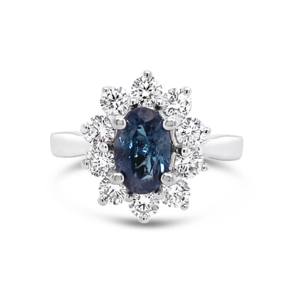 ALEXANDRITE AND DIAMOND RINGENGAGEMENT RING DESIGN