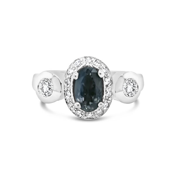 ALEXANDRITE AND DIAMOND RING