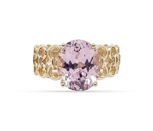 KUNZITE GOLD RING