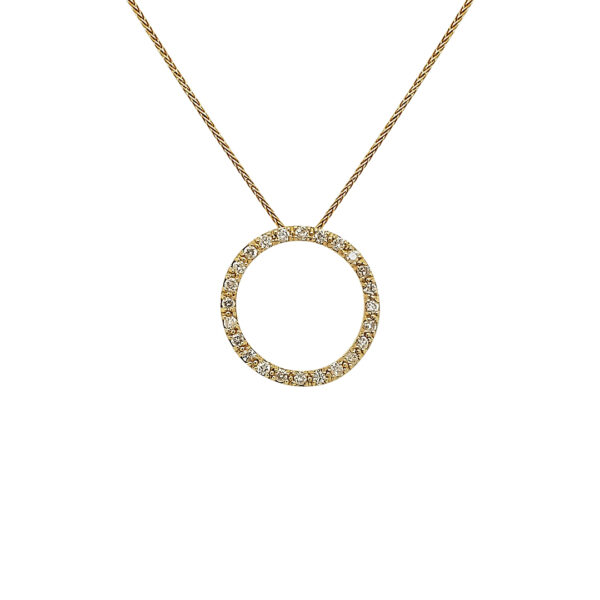LARGE DIAMOND CIRCLE PENDANT