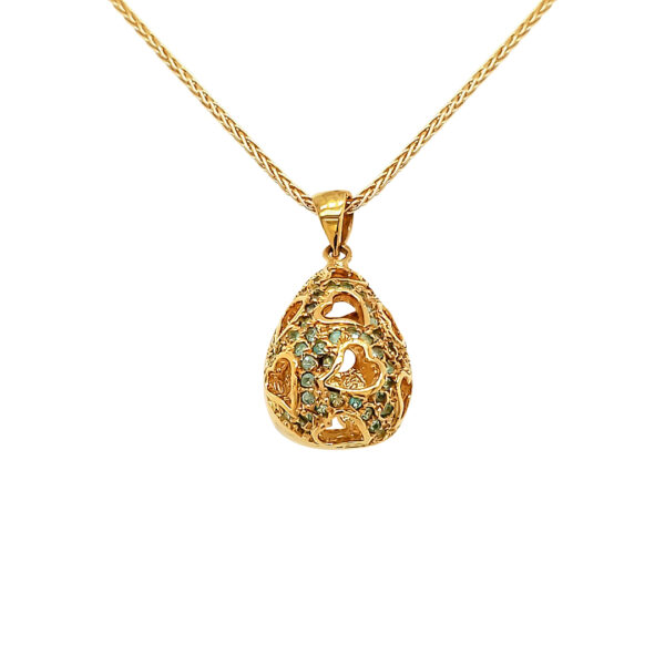 PARAIBA TOURMALINE PENDANT HEARTS