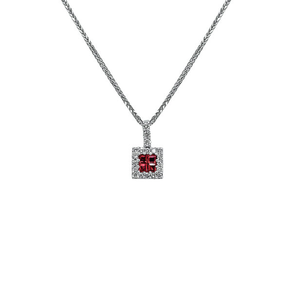 RUBY AND DIAMOND PENDANT