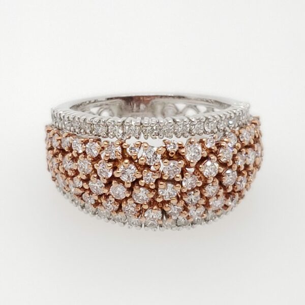 PINK AND WHITE DIAMOND RING