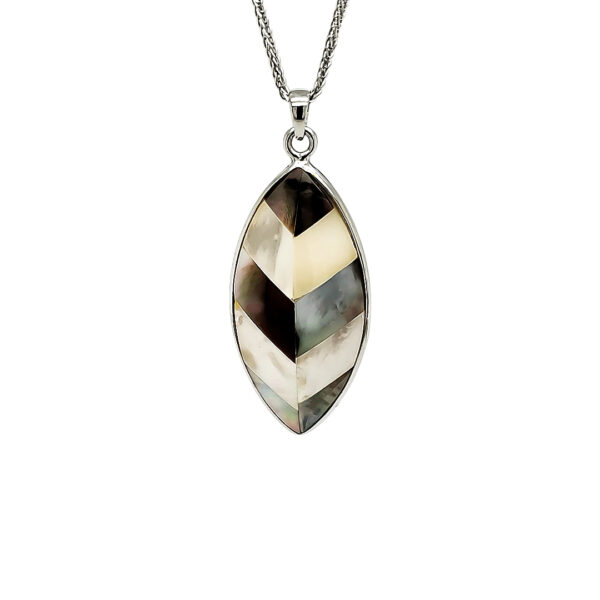 MOP AND STERLING SILVER EARRING AND PENDANT SET