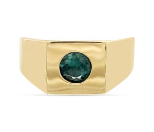 PARAIBA TOURNALINE RING
GENT'S / UNISEX
.62 CT PARAIBA TOURMALINE
14KY   SIZE 11
