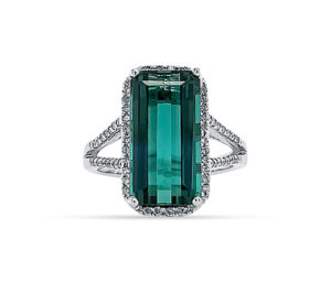POPSCICLE BLUE TOURMALINE AND DIAMOND RING
CUT BY BEN KHO
5.94 TOURMAINE
.21 DIAMONDS
18KW  SIZE 6.5