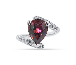 RUBELLITE AND DIAMOND RING
2.62 CT RUBELLITE TOURMALINE
.45 CTTW DIAMONDS
14KW SIZE 6