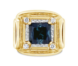 INDICOLITE TOURMALINE AND DIAMONDS
5.21 INDICOLITE TOURMALINE
1.15 CTTW DIMONDS
18KY SIZE 11.5
35.6 GRAMS