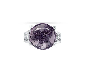 AMETHYST AND DIAMONDS 
6.70 AMETHYST FANCY CUT
.10 CTTW VS DIAMONDS
18KW  SIZE 8
BOW DETAIL