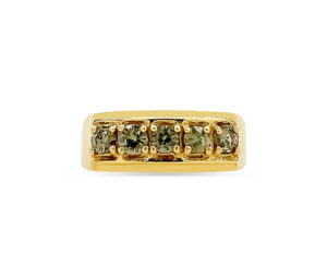 RUSSIAN DEMANTOID GARNET RING
GENT'S 
1.25 CT RUSSIAN DEMANTOID GARNET
14KT YELLOW GOLD 
SIZE 11