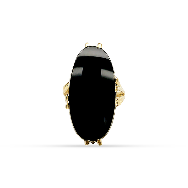 Estate Onyx And Gold Ring