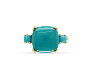 TURQUOISE AND DIAMIND RING
ESTATE: NEVER WORN
14KT YELLOW GOLD
CENTER STONE IS 8MM X 8MM
SIZE 7