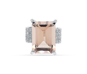 13.30CT MORGANITE, .36CTTW DIAM SI
14KW SZ 8