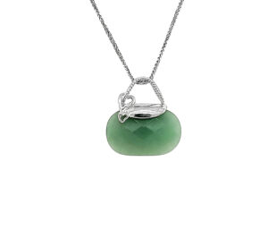 JADE PENDANT SS 
PURSE SHAPE 
1" APPROX LENGTH 
1" APPROX WIDTH 
*CHAIN NOT INCLUDED