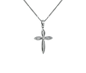 DIAMOND CROSS PENDANT 
3.3GM 
.06CT DIAMOND 
14KW 
1.25" APPROX LENGTH 
*CHAIN NOT INCLUDED