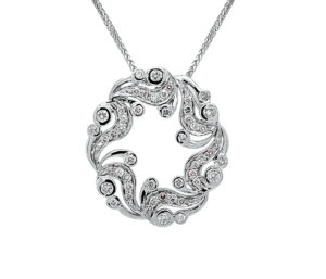 PINK DIAMOND PENDANT 
.95CT PINK DIAMONDS 
18KW 
*CHAIN NOT INCLUDED