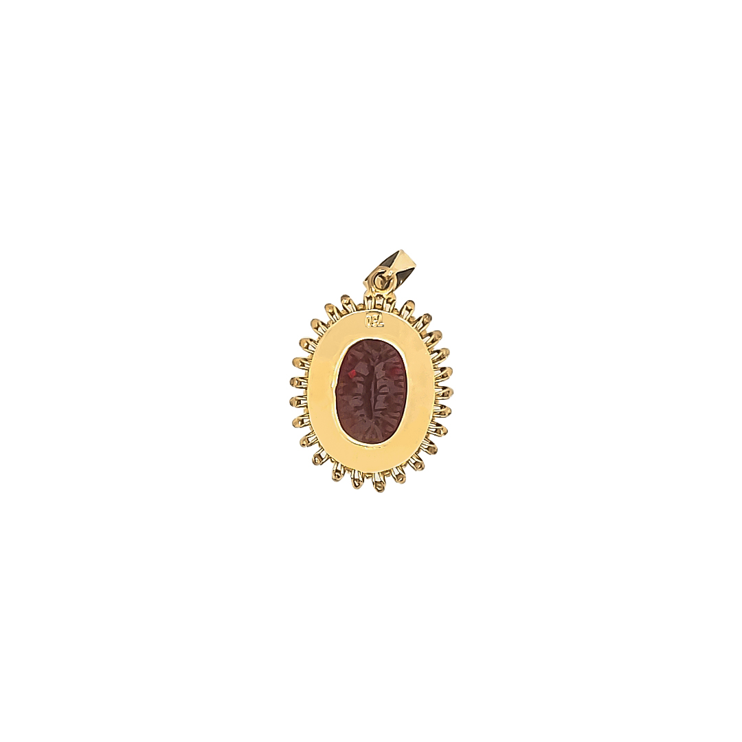 RED GARNET PENDANT 1960'S - Image 3