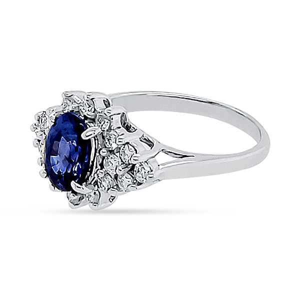 Blue Sapphire, Diamond Ring - Image 3