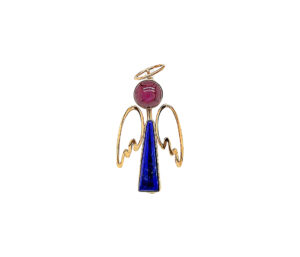 START RUBY AND LAPIS LAZULI ANGEL PIN
10 MM ROUND STAR SAPPHIRE
14KY
CUSTOM MADE
2" APPROX LENGTH