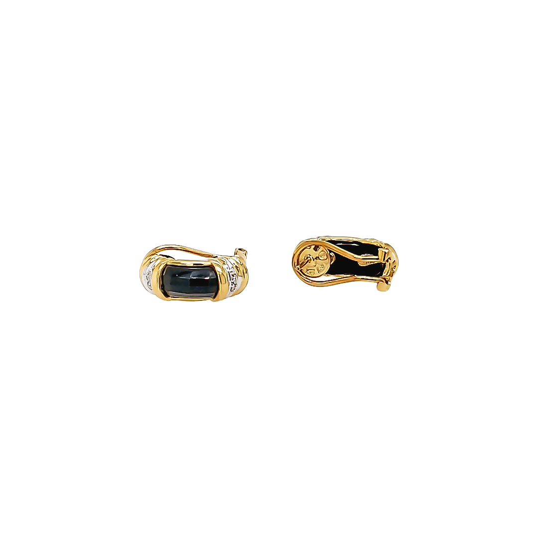 Onyx And Diamond Earrings - Image 3