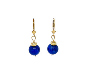LAPIS LAZULI DROP EARRINGS
14KT YELLOW GOLD
1.25in DROP