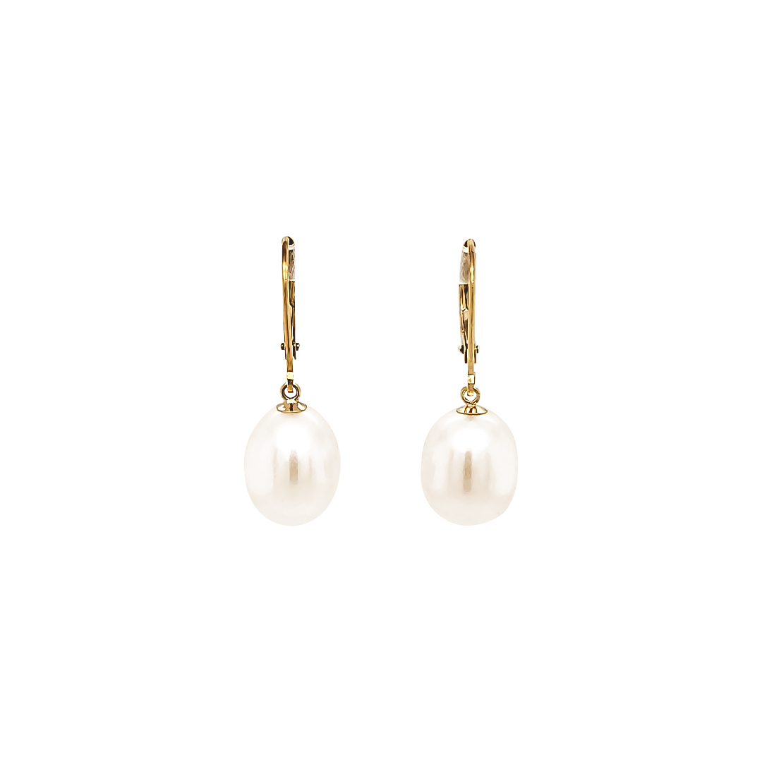 White Pearl Earrings