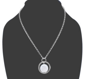 COIN PEARL NECKLACE 
18-20MM WHITE COIN PEARL 
18-20" ADJUSTABLE CHAIN
SS