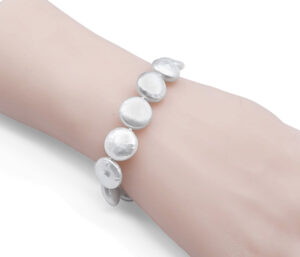 WHITE COIN PEARL BRACELET