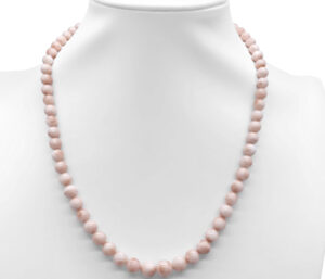 ANGEL SKIN CORAL NECKLACE 
5-8MM 
150CTS 
18" APPROX LENGTH 
14KY CLASP