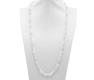 PEARL NECKLACE 
WHITE, GOLDEN AND PINK PEARLS 
6-6.5MM PEARLS 
30" APPROX LENGTH
14KY CLASP