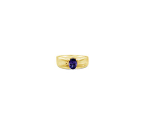 TANZANITE RING
GENTS STYLE
1.25 CT TANZANITE CENTER STONE
RICH BLUE WITH RED FLASH
14 KT YELLOW GOLD 
SIZE 11.5