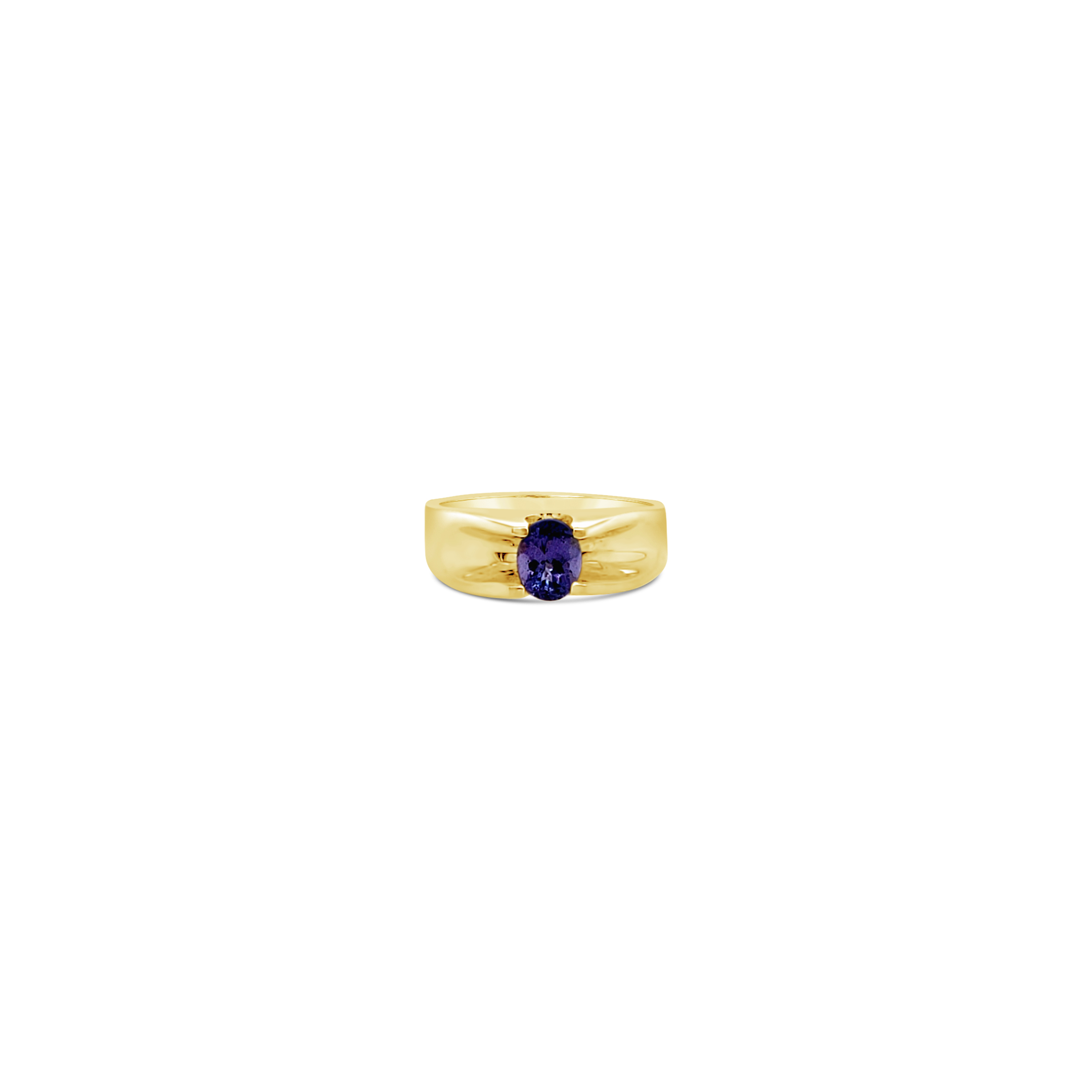 TANZANITE RING
GENTS STYLE
1.25 CT TANZANITE CENTER STONE
RICH BLUE WITH RED FLASH
14 KT YELLOW GOLD
SIZE 11.5